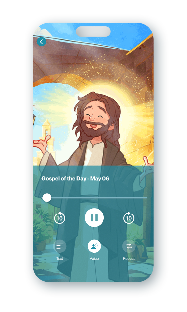 Pantalla real de una historia reproduciéndose en la app de THEO.